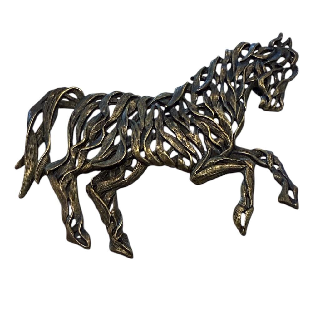 Jj Horse Brooch Costume Pin 3 X 2 Vintage Designer Signed Jj 1988 35$